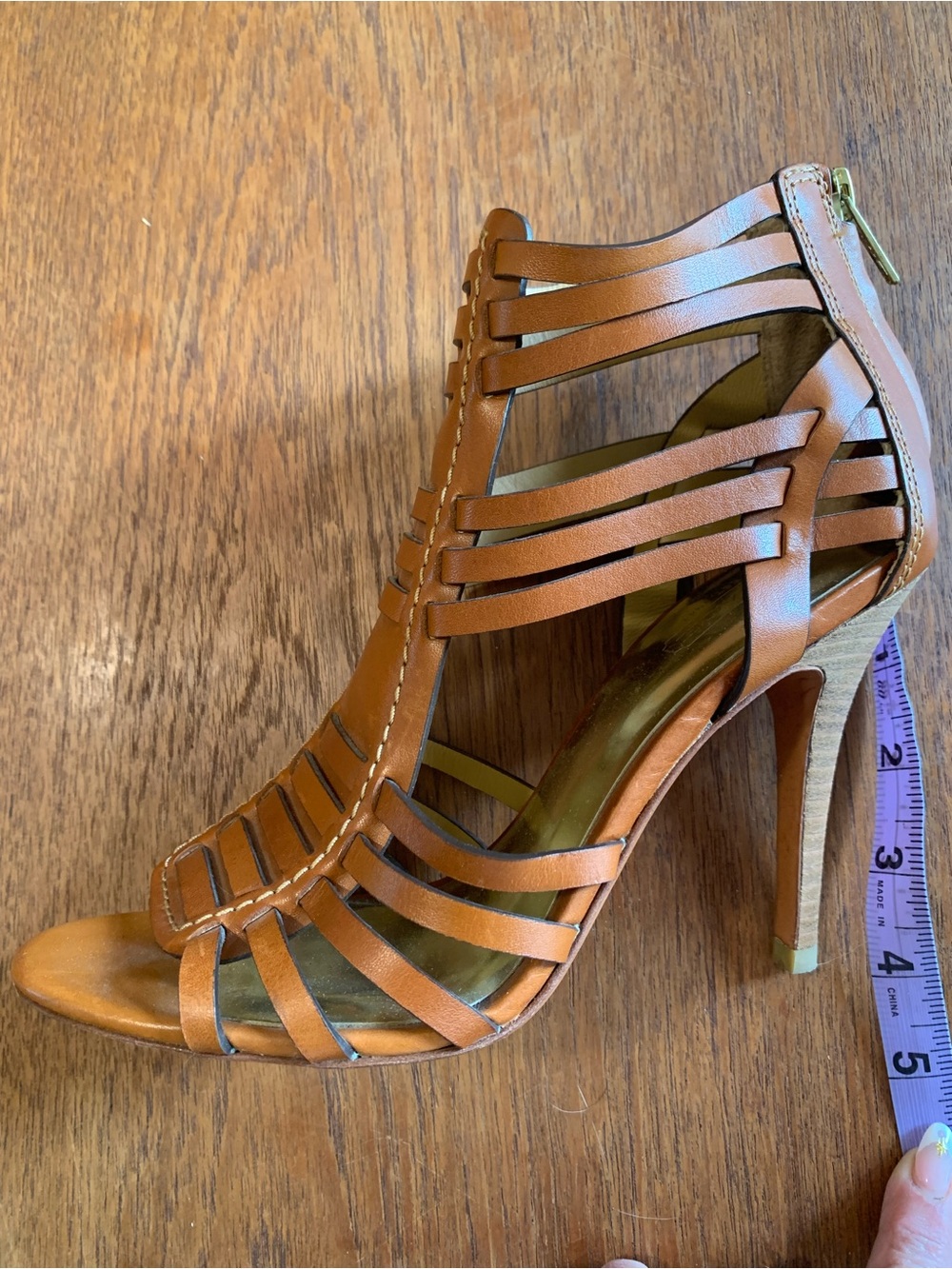 Coach Strappy High-Heel Sandals in Brown - Picture 7 of 14